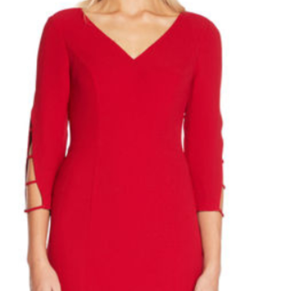 Adrianna Papell Red Cocktail Dress